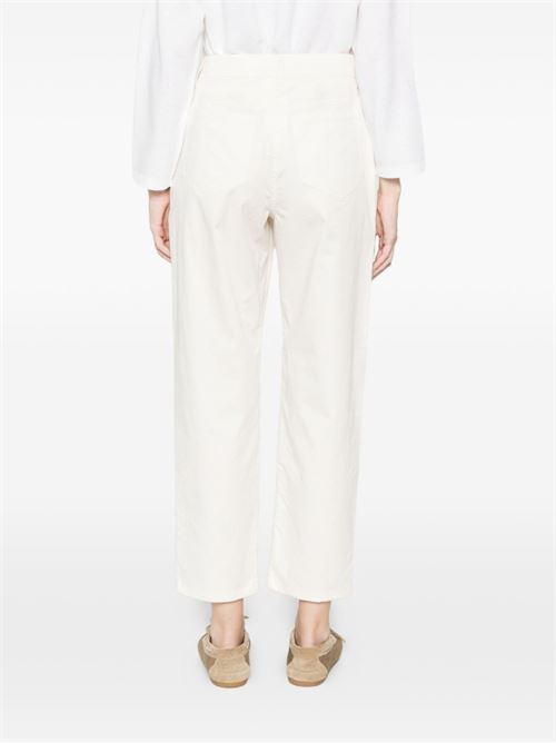 Pantalone donna Emme Marella slim in raso stretch burro EMME Marella | VOLPINO001